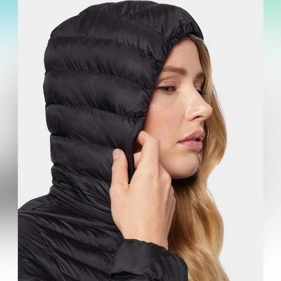 32 Degrees ultra light slim packable down 3/4 length long jacket - Picture 4 of 15